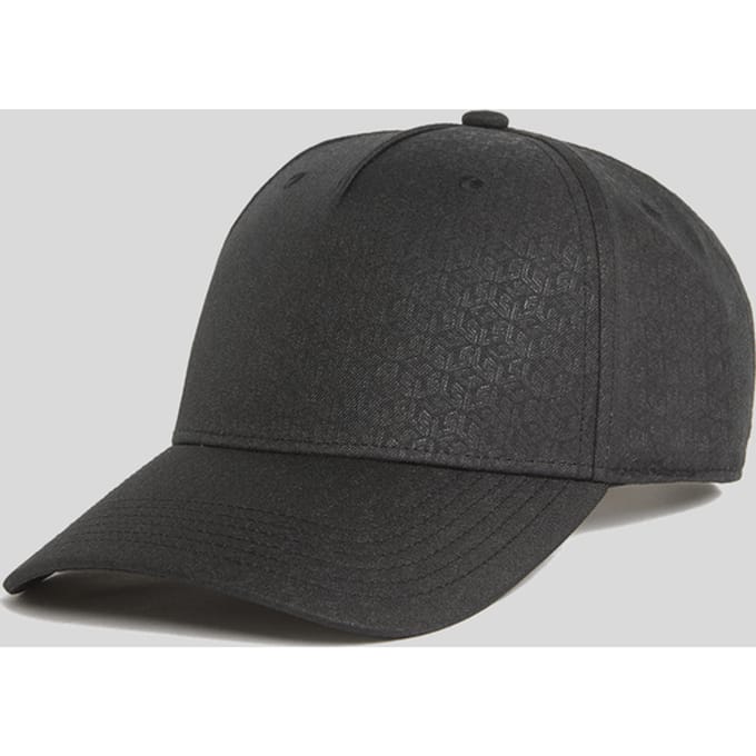 Lyle & Scott Tonal Monogram Baseballpet - Zwart