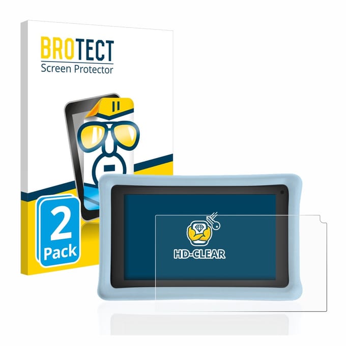 BROTECT - Screenprotector voor Pebble Gear 7" Kids Tablet - Folie Beschermfolie transparant 2 Stuks