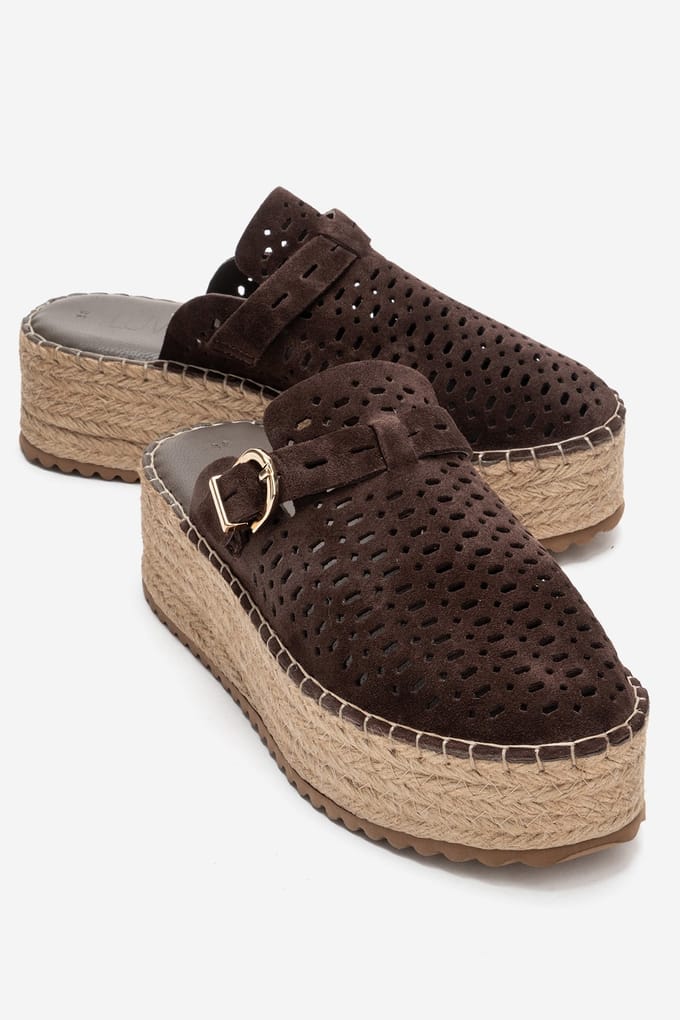 Louis Leren Plateau Sandaal
