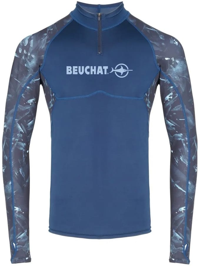 Beuchat Atoll Rash Guard Met Lange Mouwen Blauw L Man