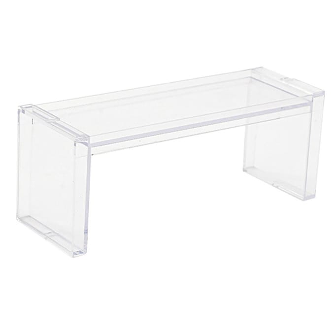 Bureau-opbergrek Transparante stapelbare plastic bureau-organizer displayplank voor cosmetica white