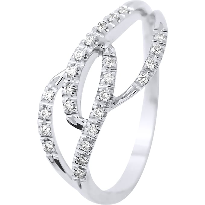 Diamond Ring 0.12 Cts White Gold Jewelry