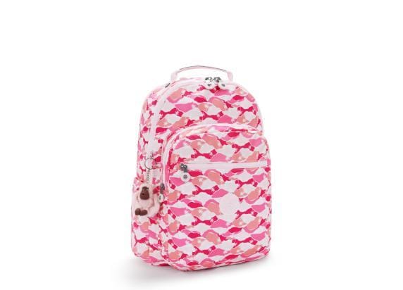 KIPLING Seoul Lap Pink Palm Boekentassen en rugzakken