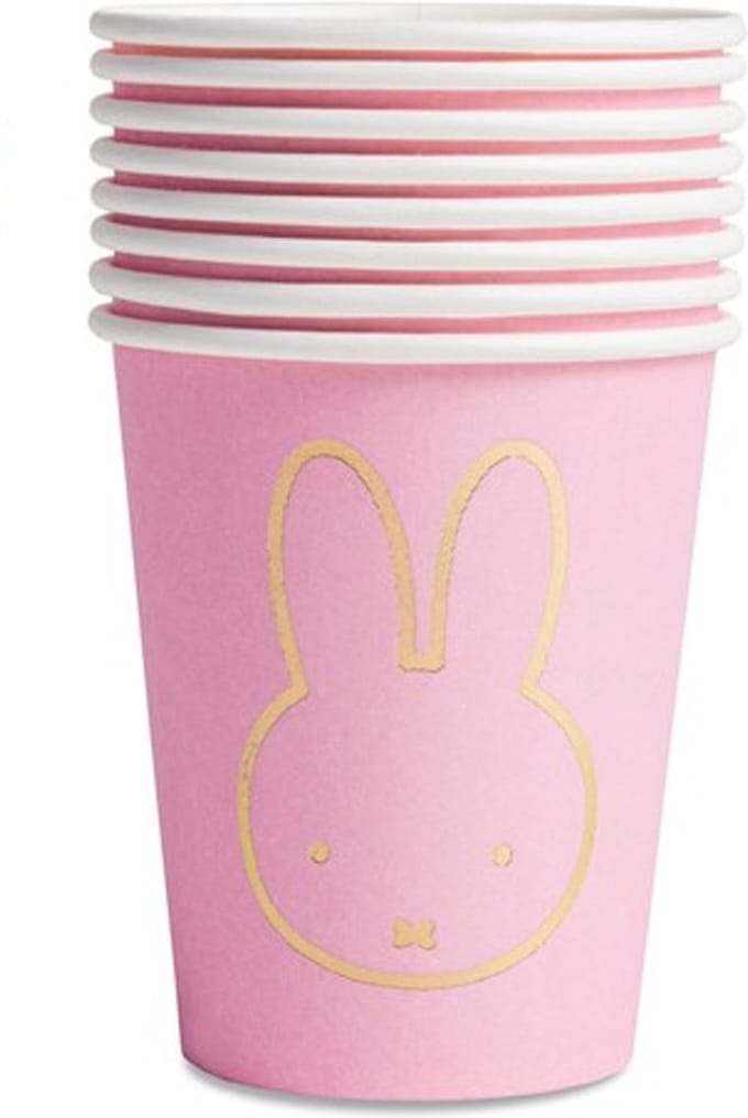 Haza Witbaard Cups Miffy Pink 8 pcs.