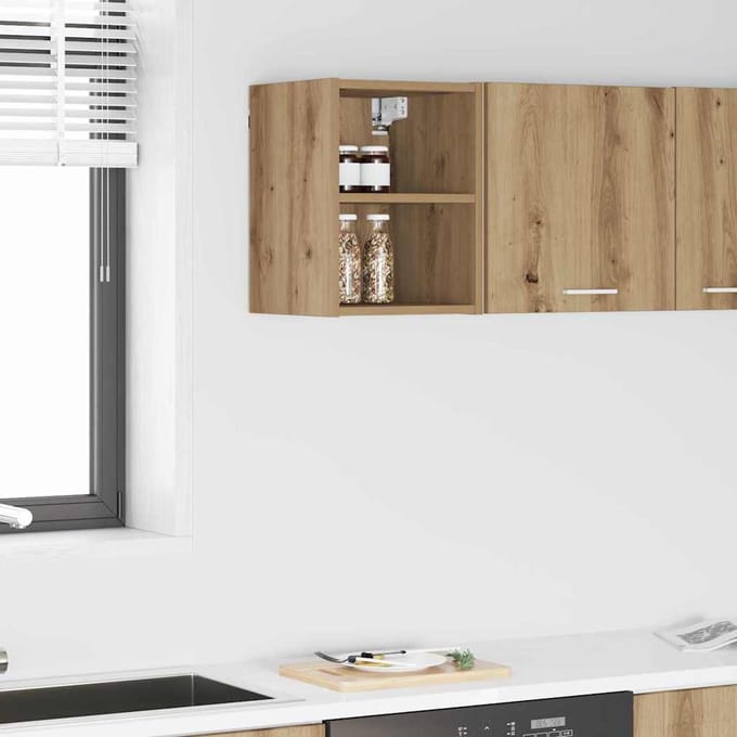 vidaXL - Hangkast - Artisan - Eiken - 30 - x - 29,5 - x - 40 - cm - Bewerkt - hout