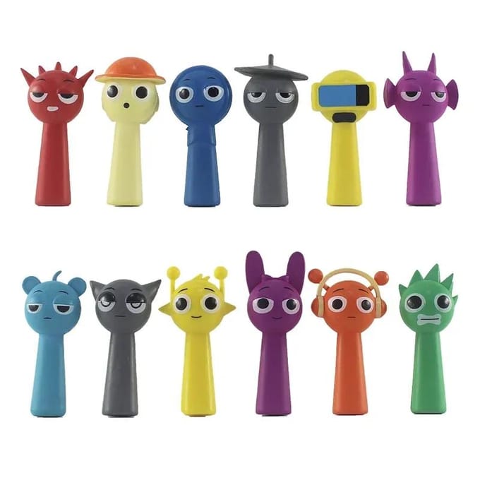 Grappige Sprunki Figuren Model 7cm PVC Sprunki Spel Actie & Speelgoed Figuren Set 12 stuks
