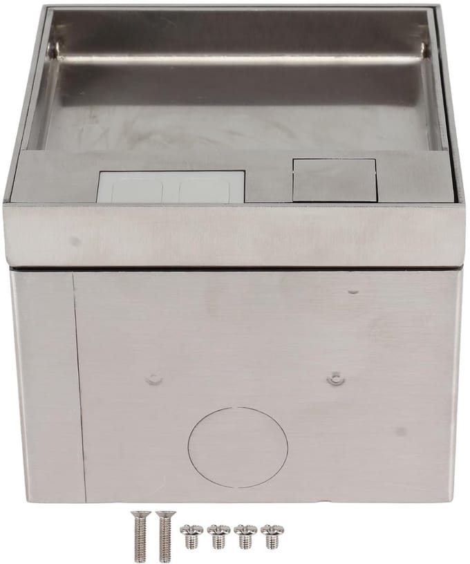 Floor Socket, Waterproof, AC 250 V, with PC Material Made of Stainless Steel, Ideal for Office, Hotel, School
