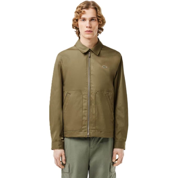 Lacoste Bomberjack met logo voor heren (Groen)
