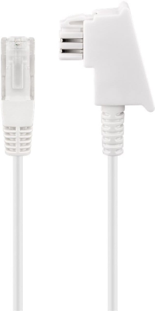 Goobay TAE-F kabel voor DSL/VDSL, koperen geleider (CU), TAE-F-stekker > RJ45-stekker (8P2C)