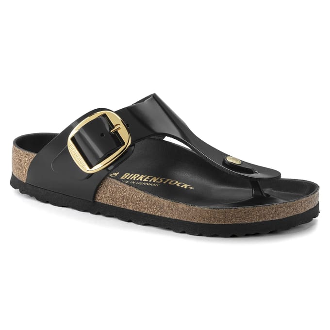 Vrouwenslippers Birkenstock Gizeh Big Buckle Natural Leather Patent