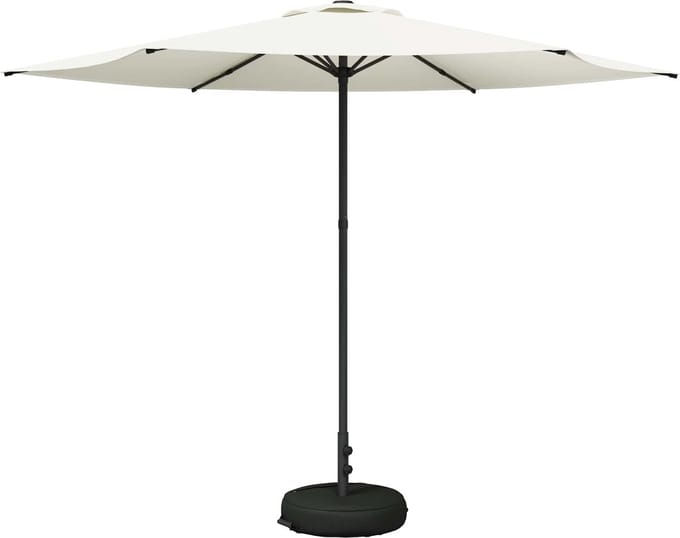 vidaXL - Tuinparasol - met - voet - Rechthoekig - 3 - x - 3 - m - Polyester - Crèmekleurig