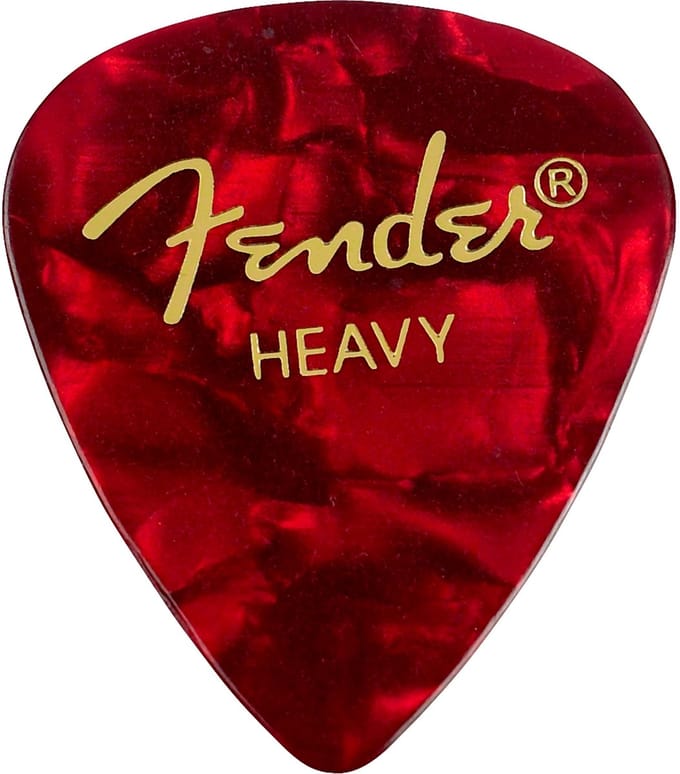 Fender Picks 351 rood Moto heavy 12er Set Premium Celluloid - Plectrum set