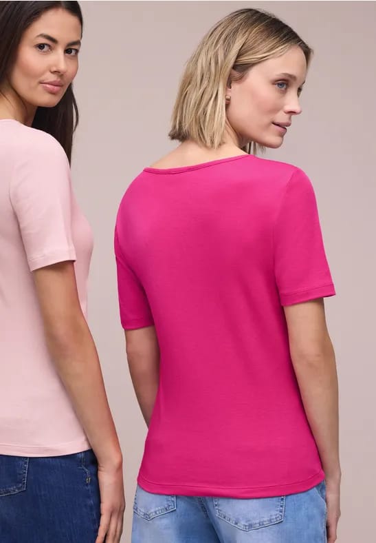 Shirt met hartvormige halslijn in een pak van 2