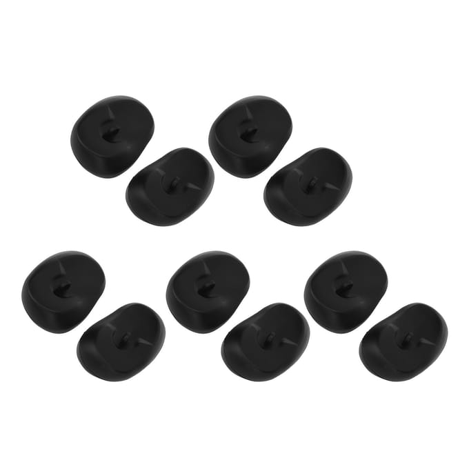 Lot de 10 protège-oreilles en silicone durable et léger pour la maison black