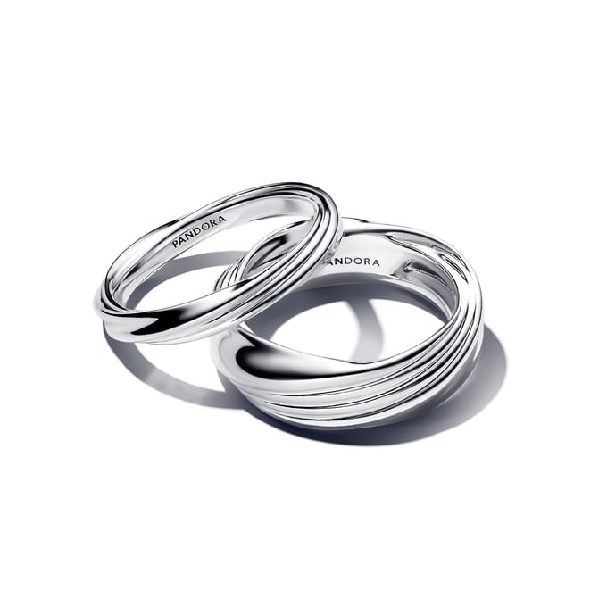 Pandora 193890C00-54 - Ring Stackable Twisted Double Ring-54 is maat 17.25