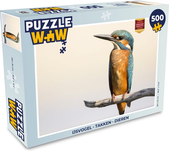 Puzzel IJsvogel - Takken - Dieren - Legpuzzel - Puzzel 500 stukjes