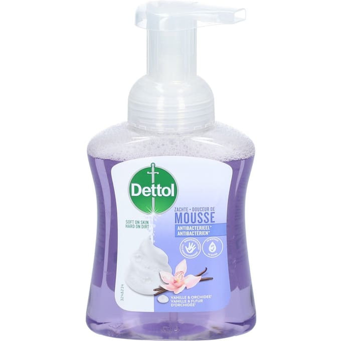 Dettol Zachte Mousse Antibacterieel Vanille & Orchidee 250 Zeep