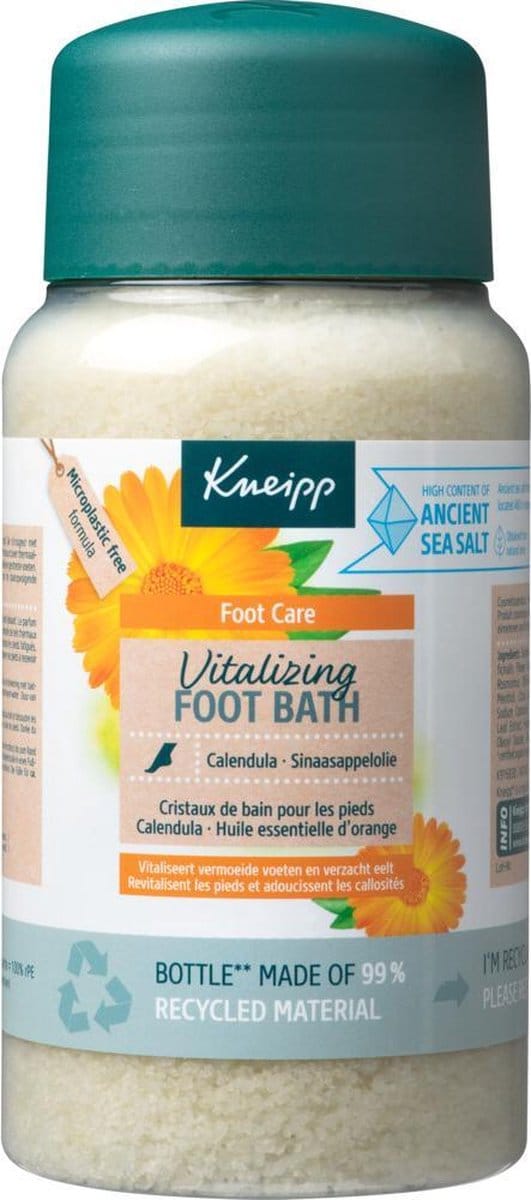 6x Kneipp Voetbadkristallen Vitalizing Calendula Sinaasappelolie 600 gr