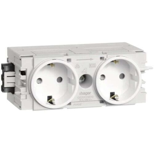 Hager GS20009016 Stopcontact voor Accessoires voor elektroplintsysteem Wit 1 stuk(s)
