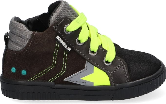 Evert Eerlijk Hoge Sneakers Jongens Groen Neon