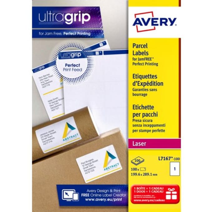 Etiket Avery L7167-100 199.6x289.1mm wit 100 stuks