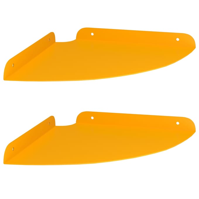 vidaXL - Hoek - Plank - 2 - st - Mosterdgeel - 24 - x - 24 - x - 2 - cm
