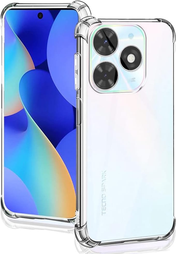 Hoesje geschikt voor Tecno Spark 20 - Techsuit Shockproof Silicone Back Cover - Transparant