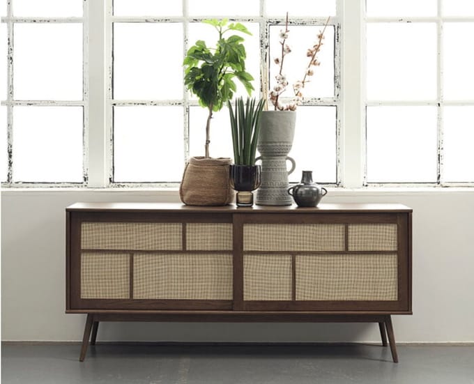 Dressoir Barrali eiken 180 cm - Bruin