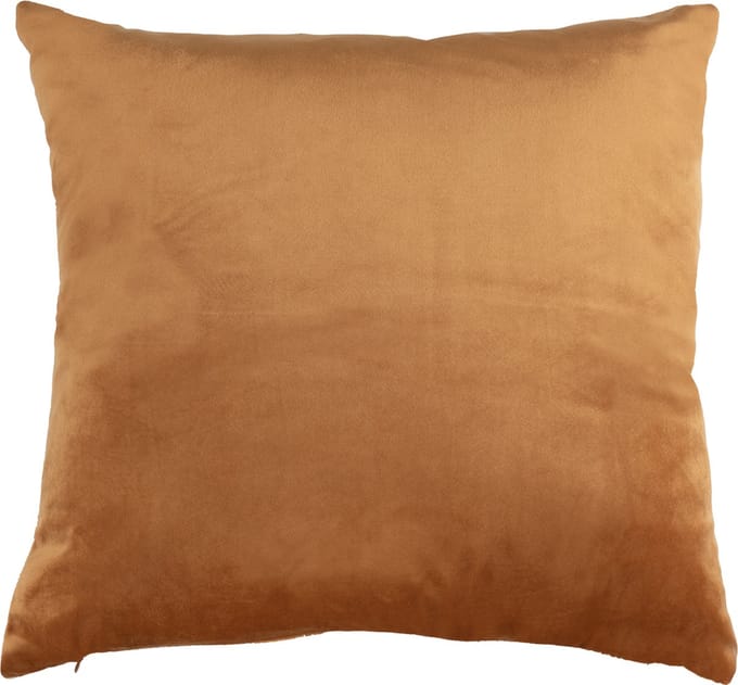 Cushion velvet rust print leaf gold 45 x 45 cm
