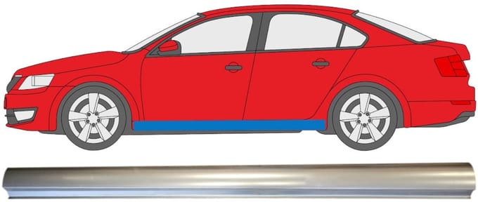 Reparatie dorpel onderste deel voor Skoda Octavia III 2013-2020 / Links