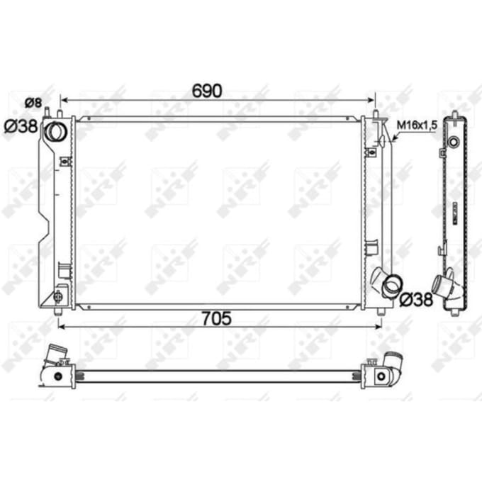 Radiator, motorkoeling NRF 53421