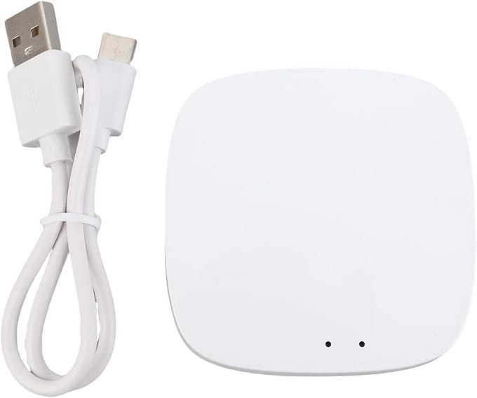 Smart Home Hub - Domotica Controller - Huis Automatisering - Brede Compatibiliteit - 66 x 66 x 15 mm - Wit