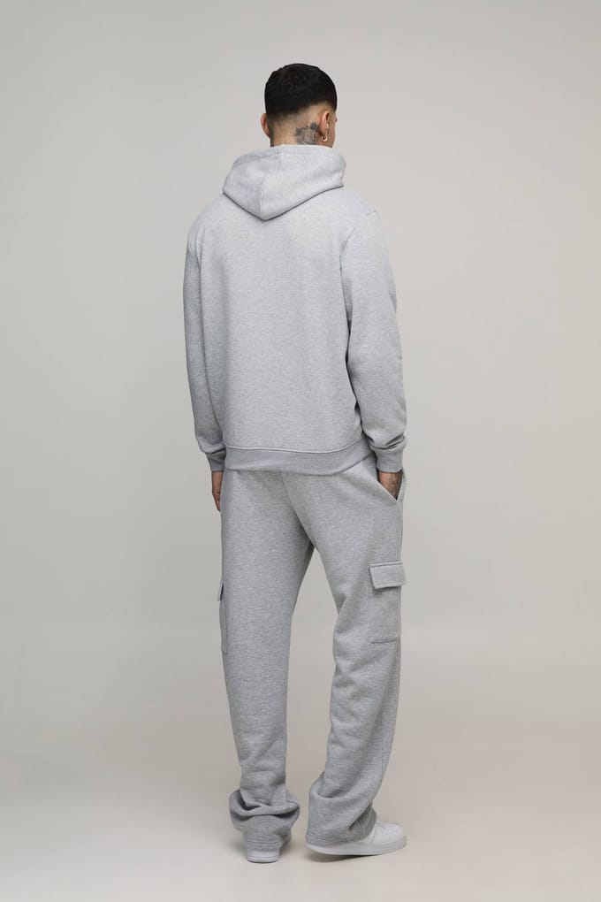 Tall Essential Straight Leg Cargo Joggers | Grey Marl | Size Small