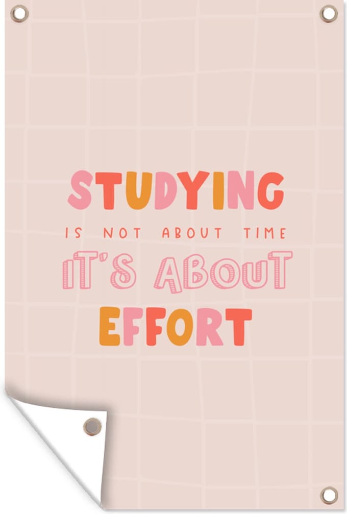 Tuinposters buiten Studeren - Tijd - Student - Studeren - Onderwijs - 60x90 cm - Tuindoek