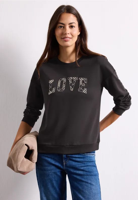 Shirt met lange mouwen en Wording Artwork