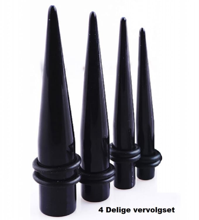 8 Delig- 4 maten Taper stretcher set- 5 mm t/m 10 mm - Charme Bijoux