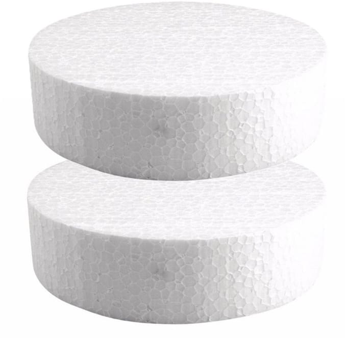 2x rayher hobby piepschuim schijf - 15 cm breed en 4 cm dik - hobby figuren/vormen artikelen
