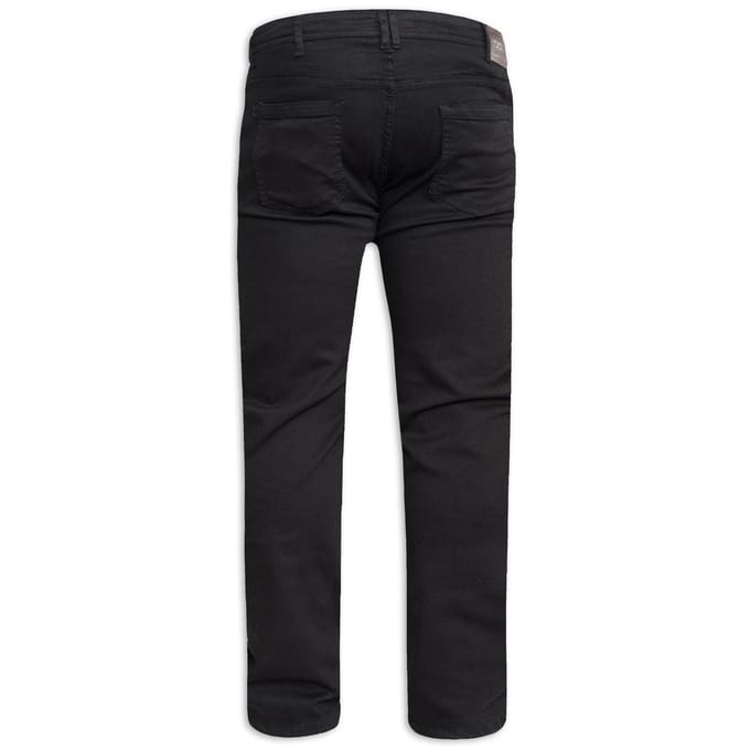 Duke Heren D555 Claude Stretch Tapered Stretch Kingsize Jeans 52S zwart