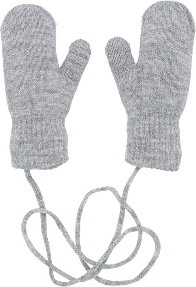 Puck Knit Wanten - Light Grey Melange