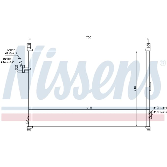 Condensator, airconditioning NISSENS 940014