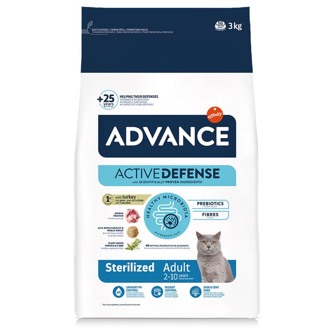Advance Sterilized met Kalkoen Kattenvoer - Dubbelpak: 2 x 3 kg