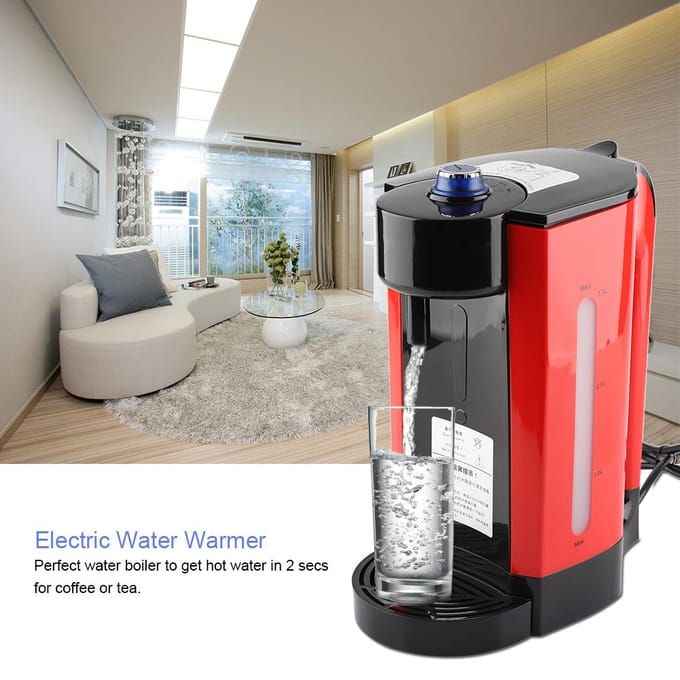 Chauffe-eau électrique 3 L avec distributeur instantané rouge