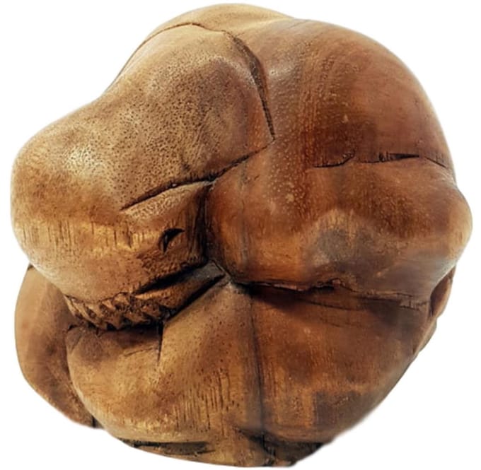 Houten Yogiman - Orang Malu - ca. 6 cm - nr.1