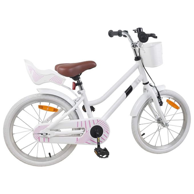 vidaXL - Kinderfiets - 18 - Inch - voor - 5-7 - jaar - oud - Wit