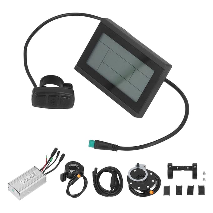 Kit de Modification de Batterie Lithium pour Vélo Contrôleur 22A Écran LCD3 Kit Ligne de Connexion 1 à 2 pour gray