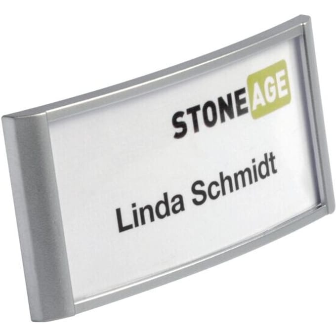 Badge durable 8542 classic met magneet 34x74mm Zilvergrijs