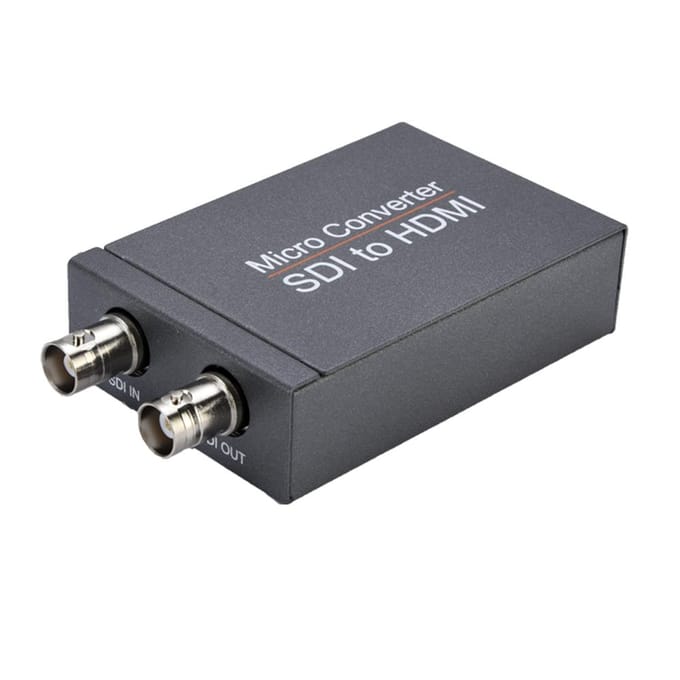 Convertisseur Micro SDI NK-M008 SDI vers MI/SDI vers SDI, sortie 2 routes, Mini 1080P, alimenté par USB gris