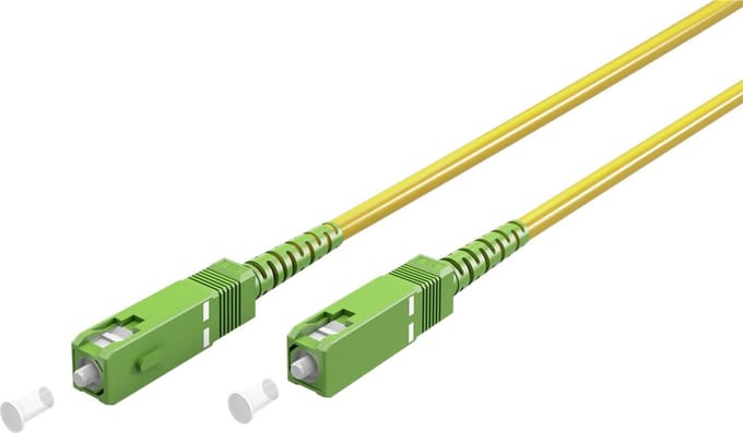 SC/APC Simplex FTTH kabel | OS2 | geel | LSZH | 25 meter