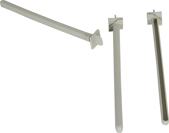 Voltrega Zitstok Plastic met Klem Zak á 3 stuks Beige