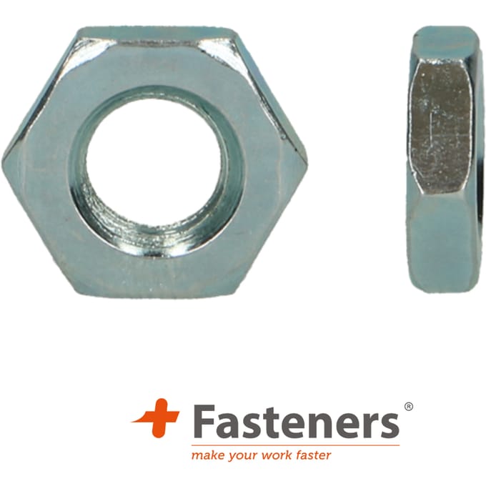 +Fasteners® Lage zeskantmoer DIN 439B/04 M 5 Zn 200 st.